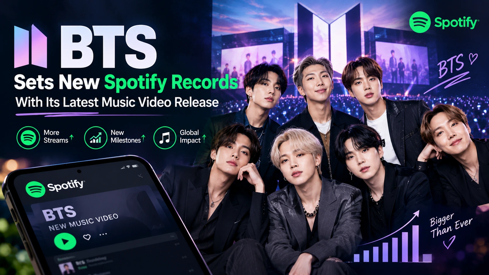 BTS Sets New Spotify Records With Its Latest Music Video Release