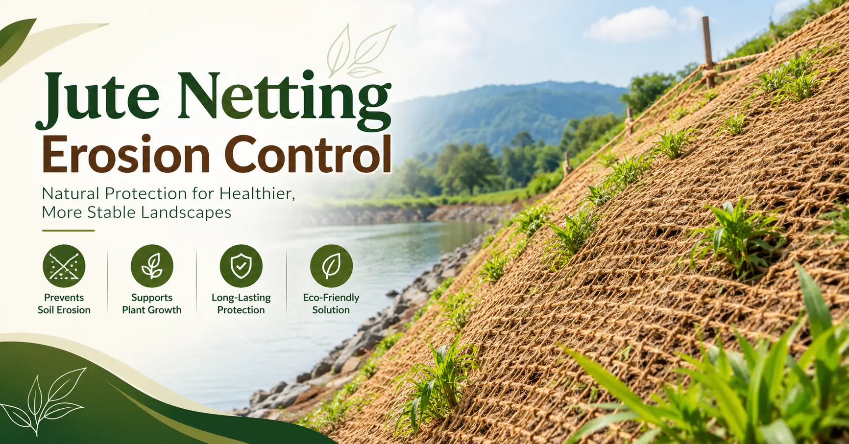 Jute Netting Erosion Control Natural Solution for Soil Protection